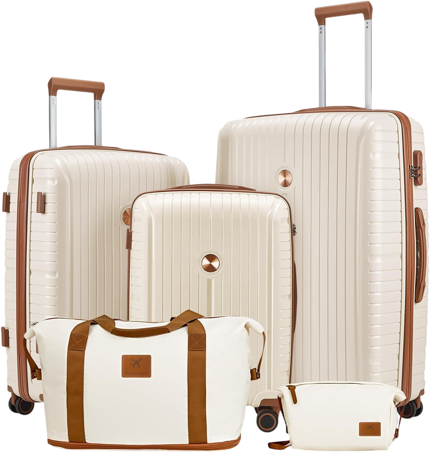 Sets 5 Piece PP Hardshell Carry on Suitcase