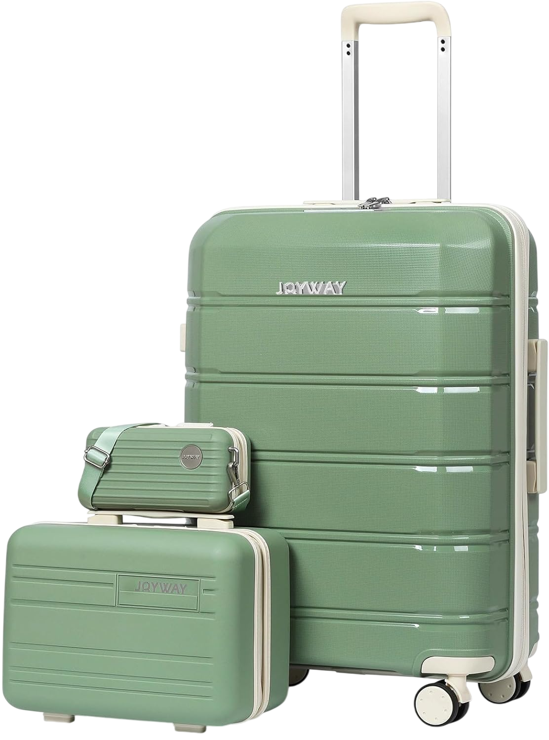 Joyway 20 Inch Carry On Suitcase with TSA Lock (Matcha Green)